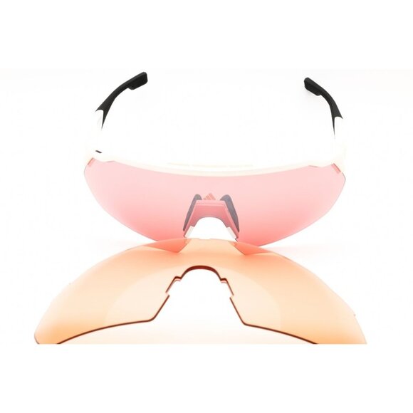 NEW ADIDAS SUNGLASSES SP0093 21U SHIELD WOMEN WHITE/PINK EYEWEAR ADIDAS - Picture 2 of 3